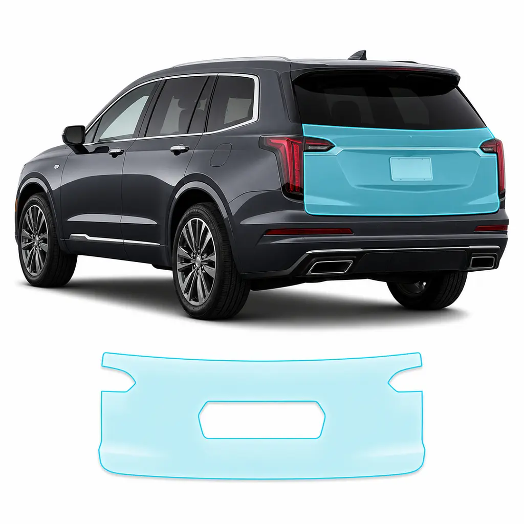 Антигравійна захисна бронеплівка за лекалами для Cadillac XT6 I 2019- зона кришки багажника