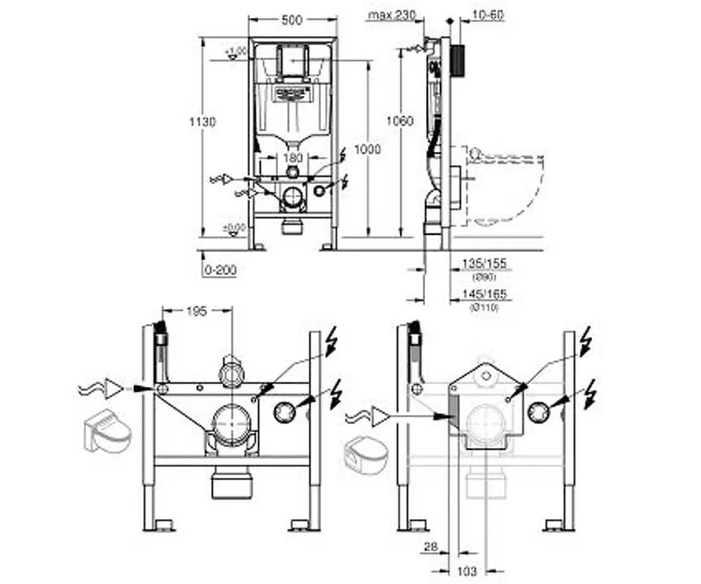 Інсталяція для унітазу - біде Grohe Rapid SL 39112001 - фото 2