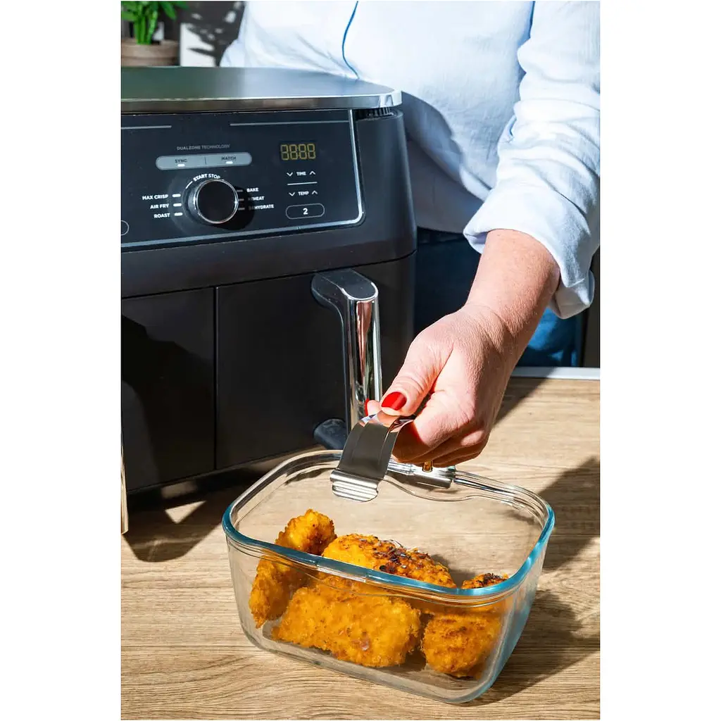 Форма скляна Pyrex Airfryer для аєрогриля прямокутна з ручкою (300U300) - фото 5
