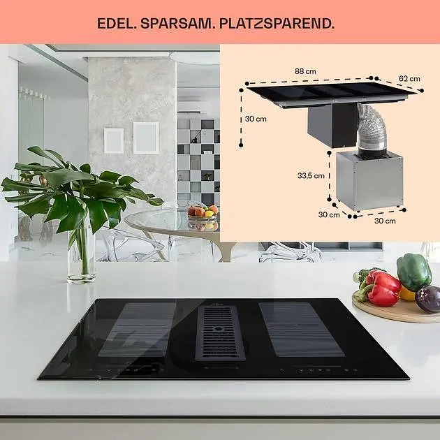 Індукційна плита з витяжкою Klarstein Full House DownAir System (10039858) - фото 7