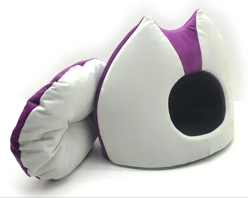 Будка для котів та собак Zoo-hunt Містик-котик №2 36х46х46 см фіолетова - фото 2