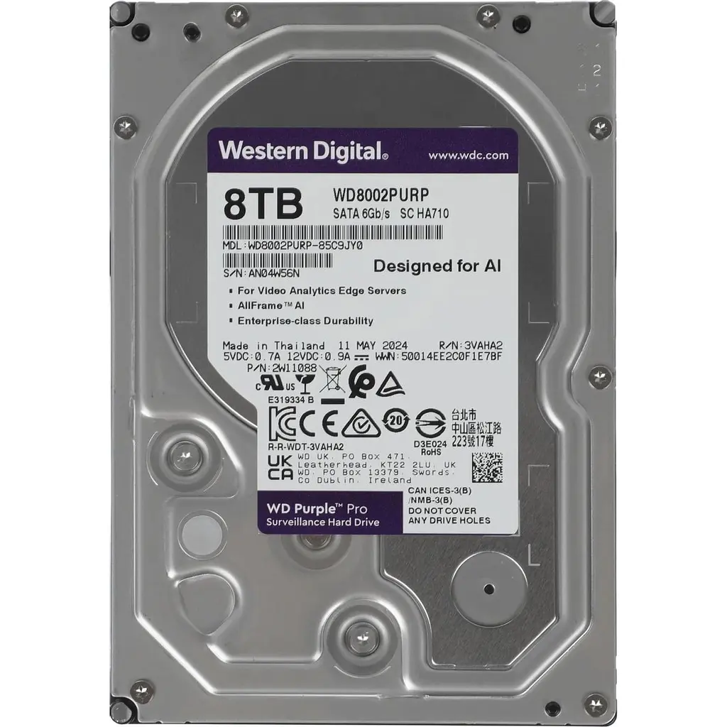 Накопичувач HDD SATA 8.0TB WD Purple Pro 7200rpm 256MB (WD8002PURP) - фото 3