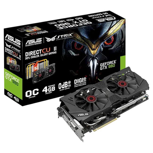 Відеокарта GeForce GTX 980 4GB Asus Strix DirectCU II OC (STRIX-GTX980-DC2OC-4GD5) Б/В - фото 2