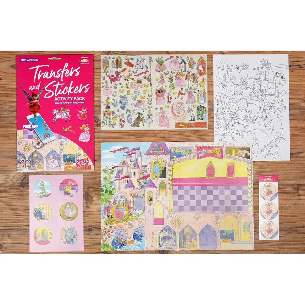 Набор переводных наклеек Scribble Down с онлайн приложением Сказка о принцессе А4 SD/21 - фото 6