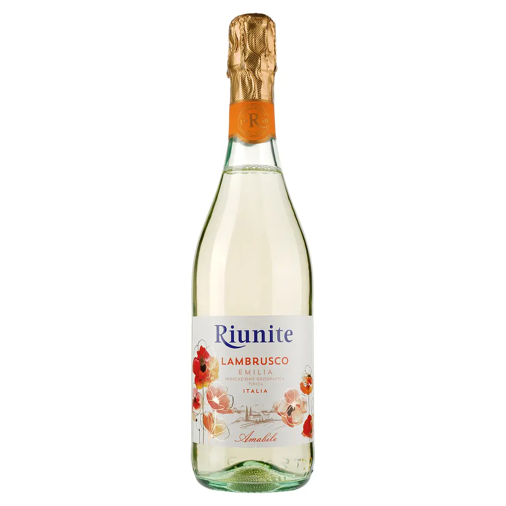 Упаковка игристого вина Riunite Lambrusco Emilia IGT Bianco белое полусухое 4.5 л (0.75 л х 6 шт.) - фото 2