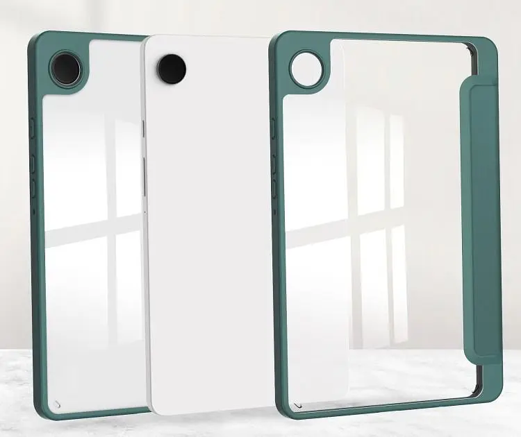Чохол TPUCristal SlimTPU Spen holder Samsung Galaxy Tab A9 8.7 X110 X115 Темно-зелений - фото 3
