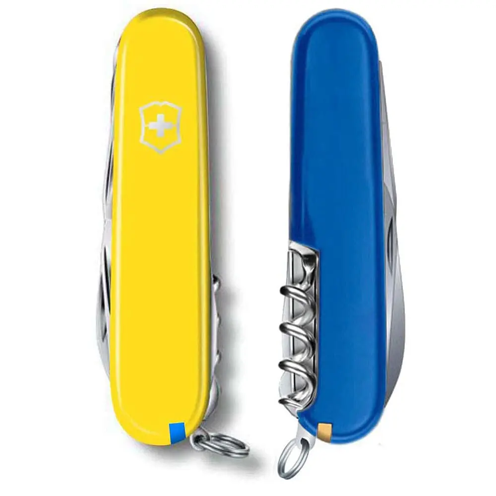Ніж Victorinox Huntsman Ukraine 91мм,15функ,жовт-син - фото 5