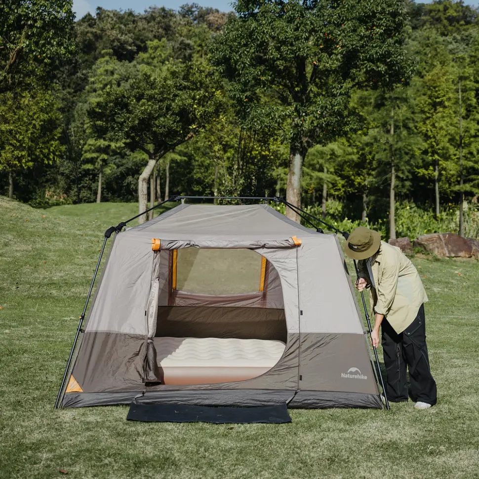 Намет чотиримісний для кемпінгу Naturehike Cape Series 5.2 (CNK2450WS037) сіро-коричневий - фото 3
