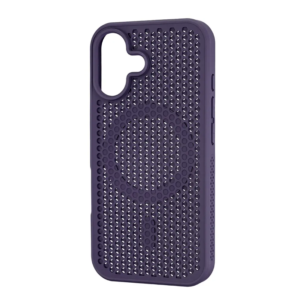 Чохол Silicone Cooling Сase with MagSafe iPhone 16 Purple
