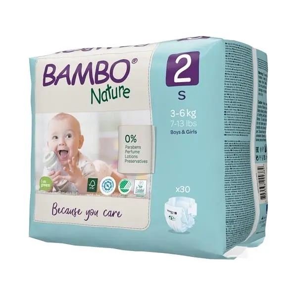 ЕКО Підгузки Bambo Nature Mini 2 (3-6 кг), 30 шт. Bambo Nature (19252) - фото 3