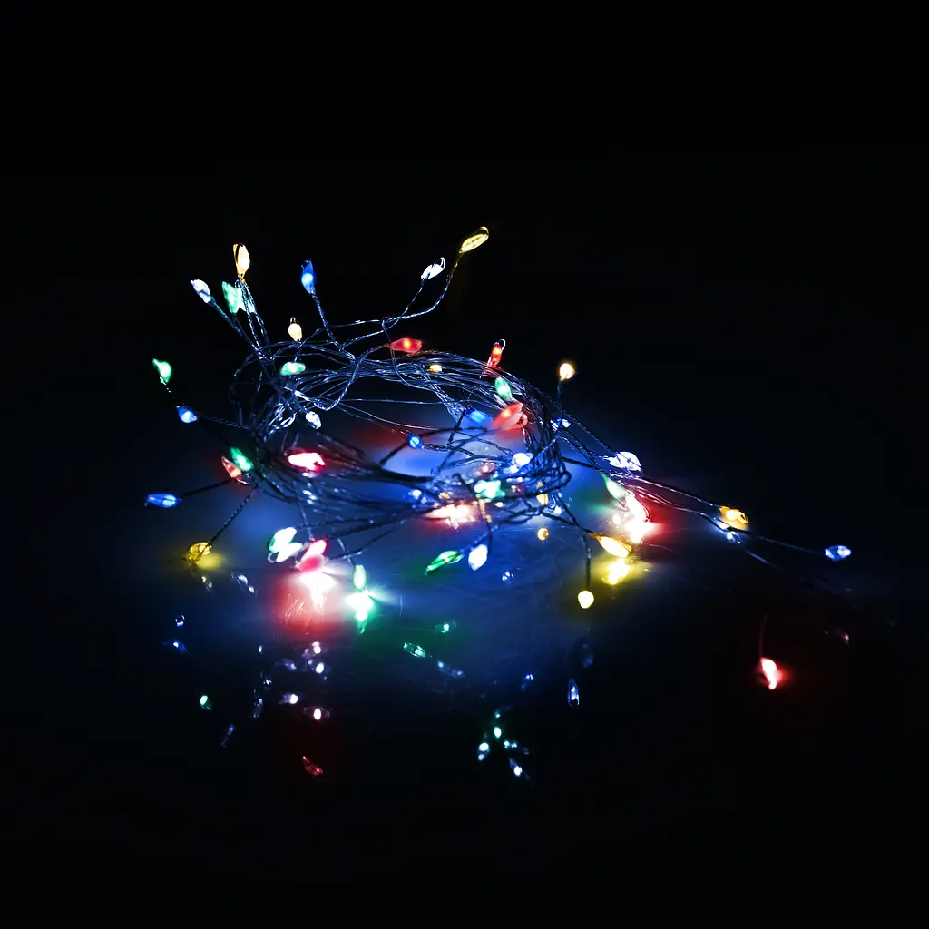 Електрогірлянда Yes! Fun кластер на мідному дроті 50 LED статична 1 м різнокольорова (975019) - фото 4