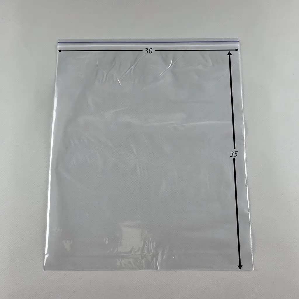 Пакети Zip-Lock прозорі 30x35 см, 100 шт, 50 мкм, поліетиленові пакети із застібкою - фото 2