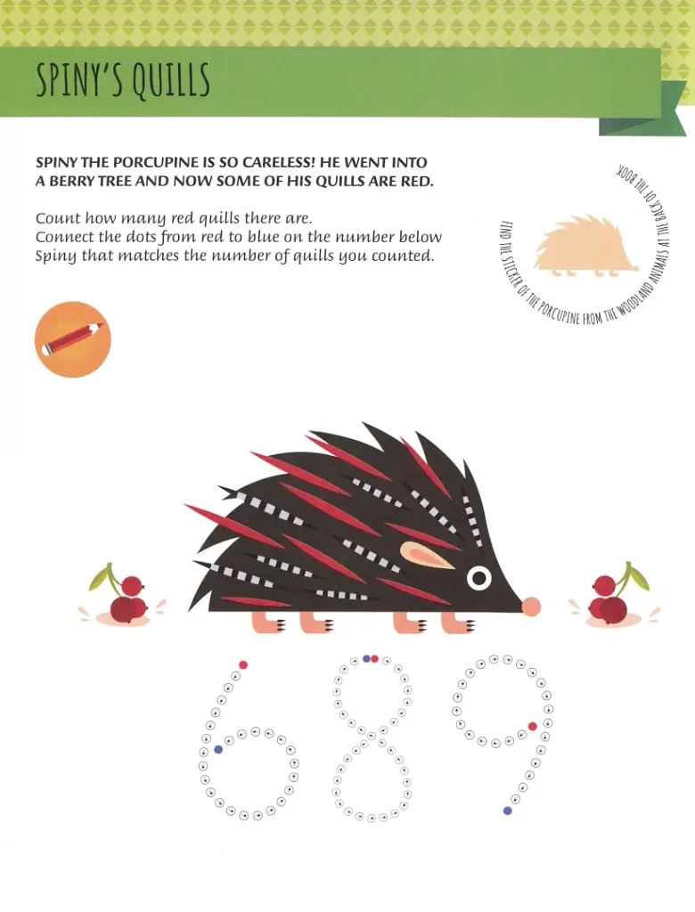 My First Book of Woodland Animals: Montessori Activity Book - фото 2