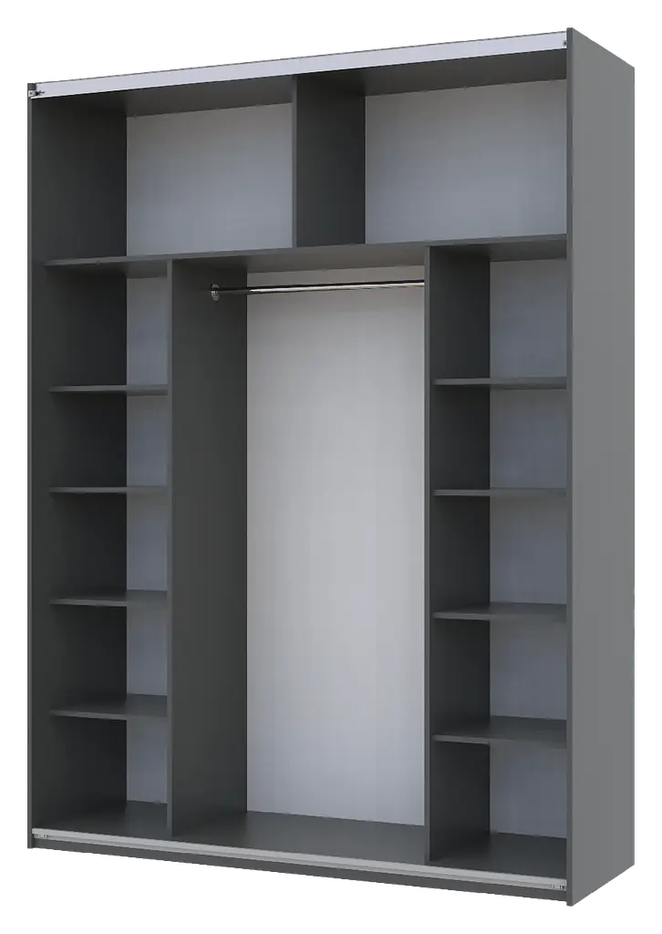 Шафа-купе Doros G-Caiser Графіт 2 Дзеркала 180х60х240 (42005012) - фото 3