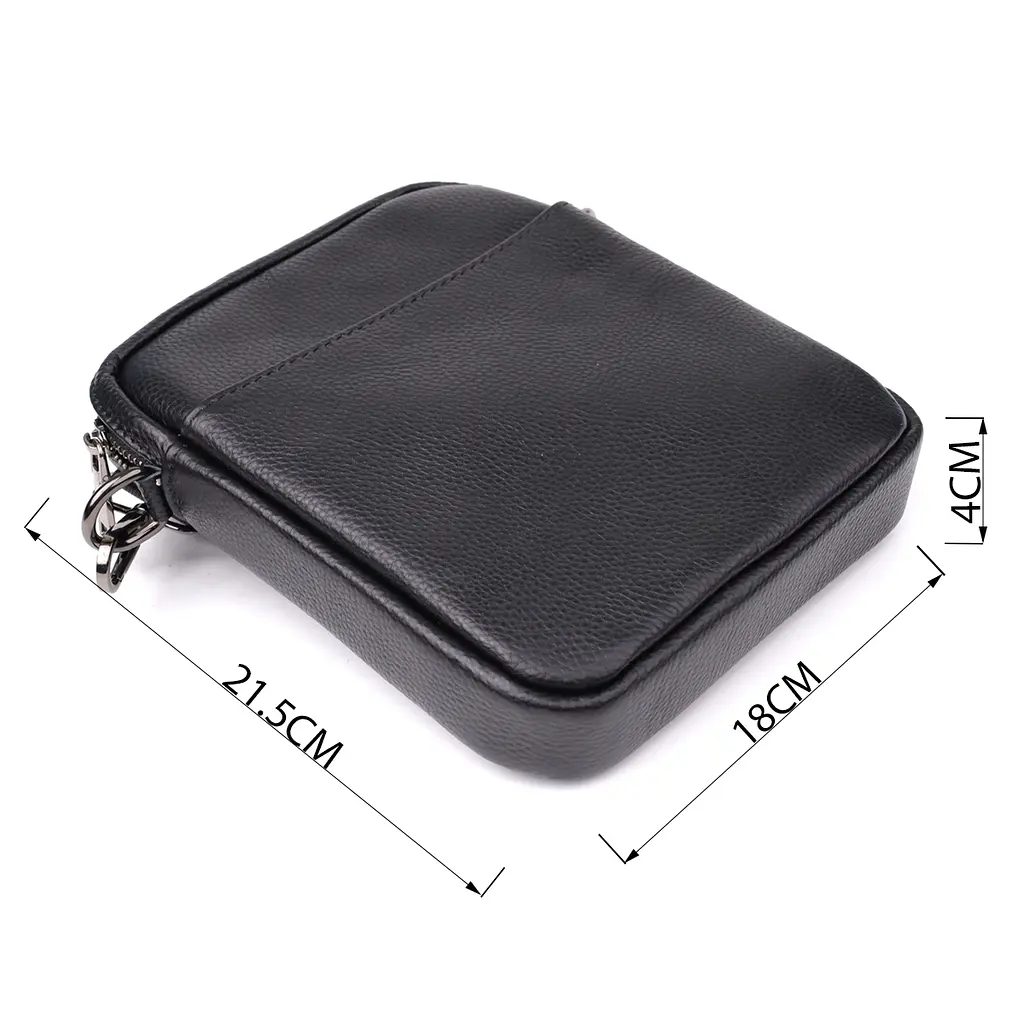 Компактная мужская сумка на плечо из натуральной кожи Vintage 18х21,5х4 см sum0027490 - фото 3