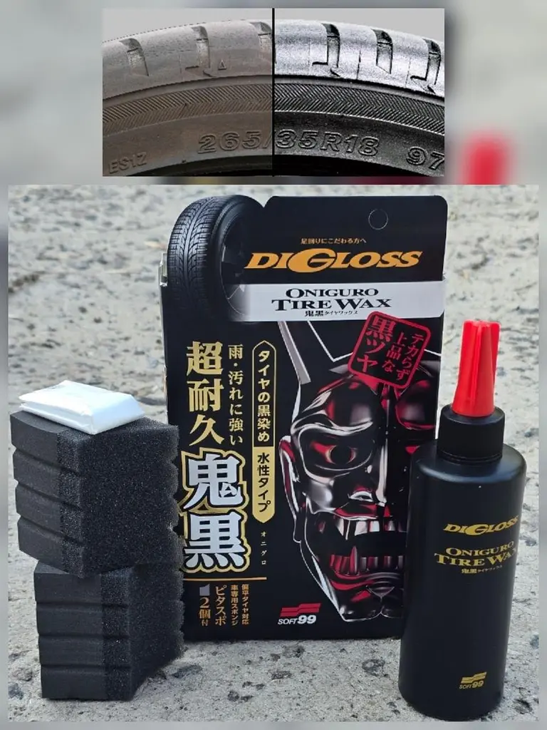 Чорніння для шин SOFT99 DiGloss Black Devil Tire Wax, глянцевий ефект - фото 2