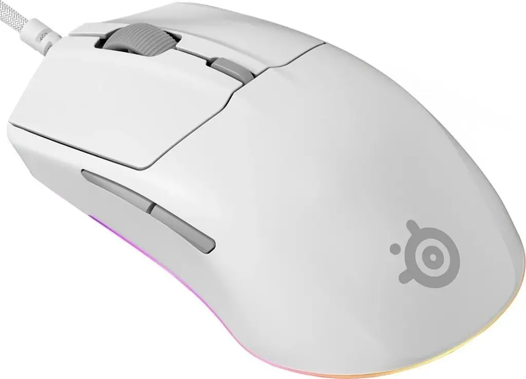Миша SteelSeries Rival 3 Gen 2 RGB White (62516) - фото 2