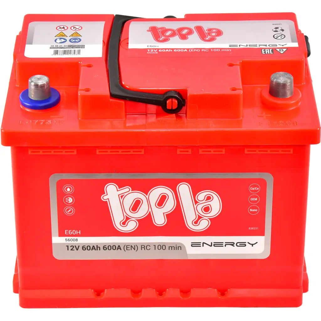 Акумулятор автомобільний Topla 60 Ah/12V Energy Euro (108 060) - фото 2