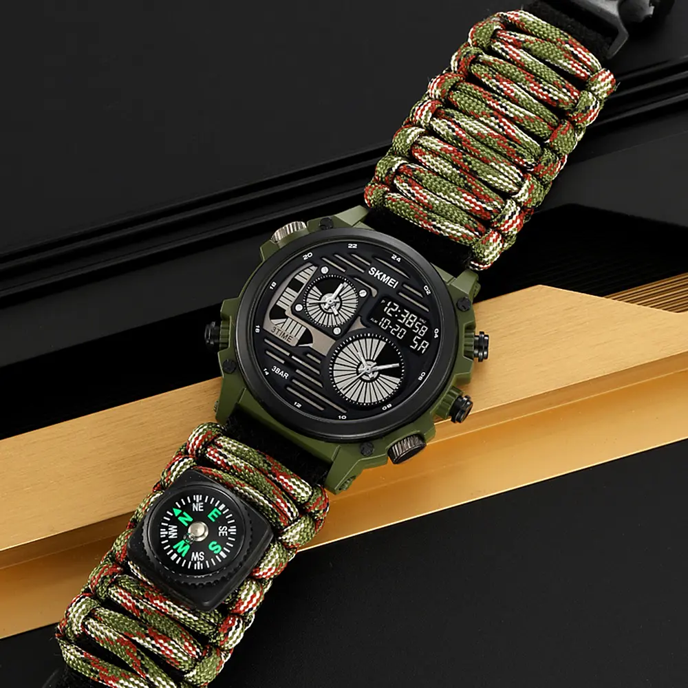 Чоловічий наручний годинник 2202NCMGN Camo Green Skmei acs0030151 - фото 6