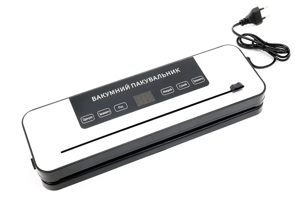 Вакуумний пакувальник для харчових продуктів Vacuum Sealer 120 Вт домашній автоматичний вакууматор Білий 88472 - фото 5