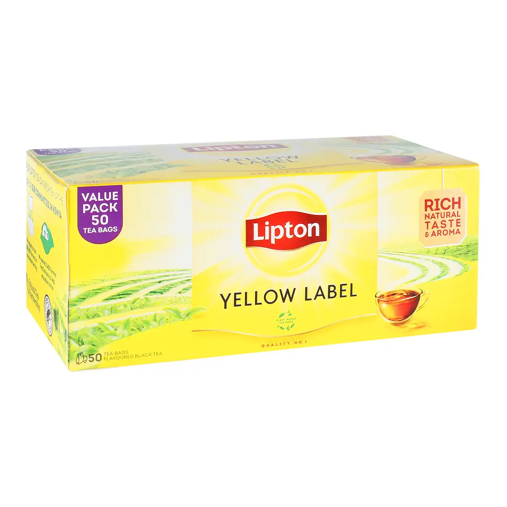 Чай чорний Lipton Yellow Label, 100 г (50 шт. х 2 г) (37915) - фото 2