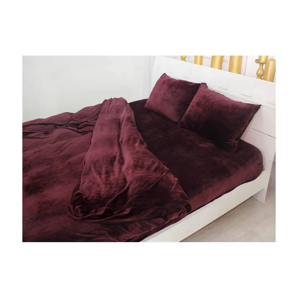 Постельное белье MirSon Велюр Winter Frost 28-0002 Excalibur Velvet Евро (2200003992090) - фото 2