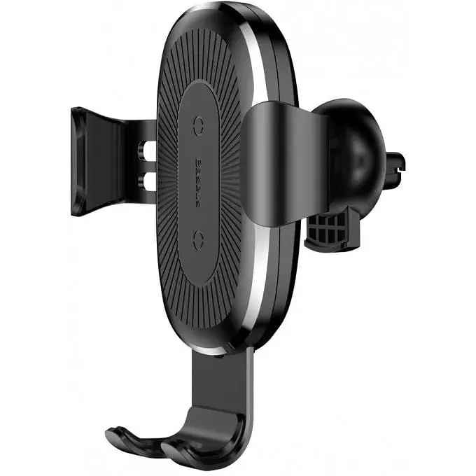 Автодержатель с беспроводной зарядкой Baseus Gravity Черный (WXYL-01) - фото 5
