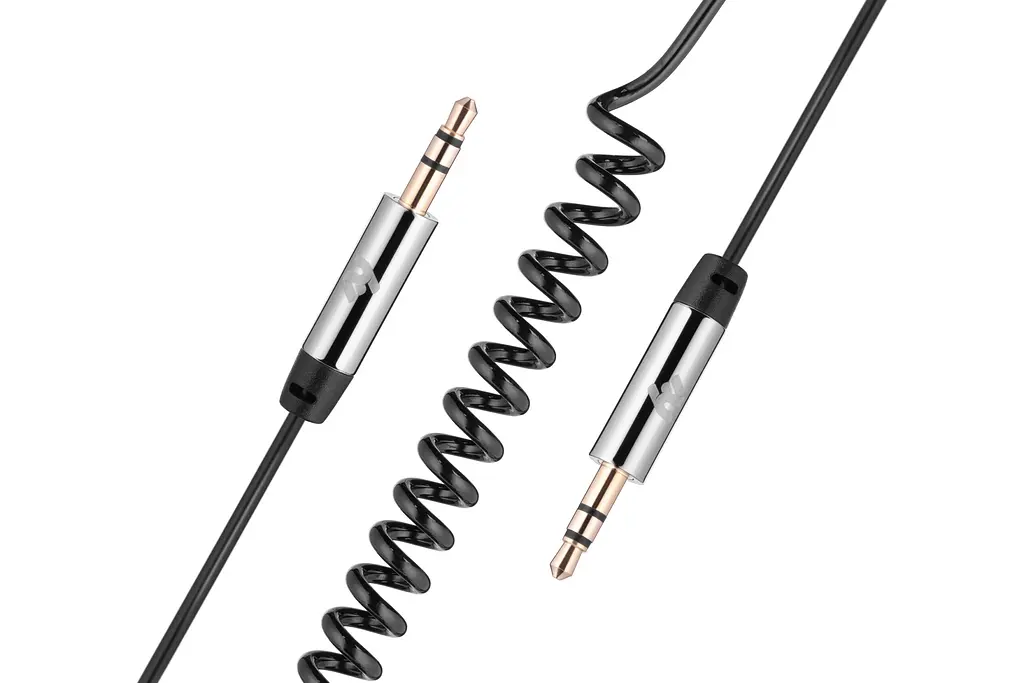 Аудіокабель AUX Mini-Jack 3,5 — Mini-Jack 3,5 2E Coiled MiniJack 1.8m Black - фото 2