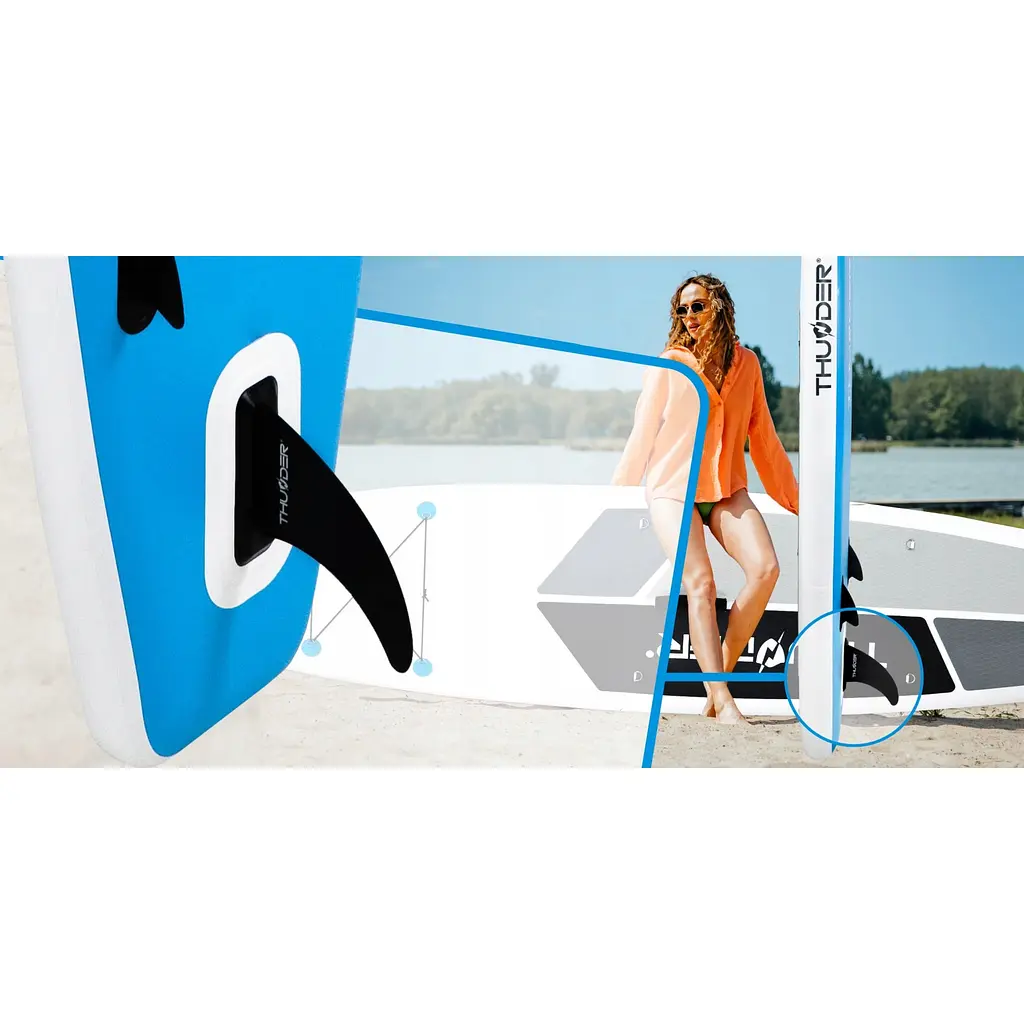 Надувна дошка SUP THUNDER Planet 320 см з веслом Blue - фото 2