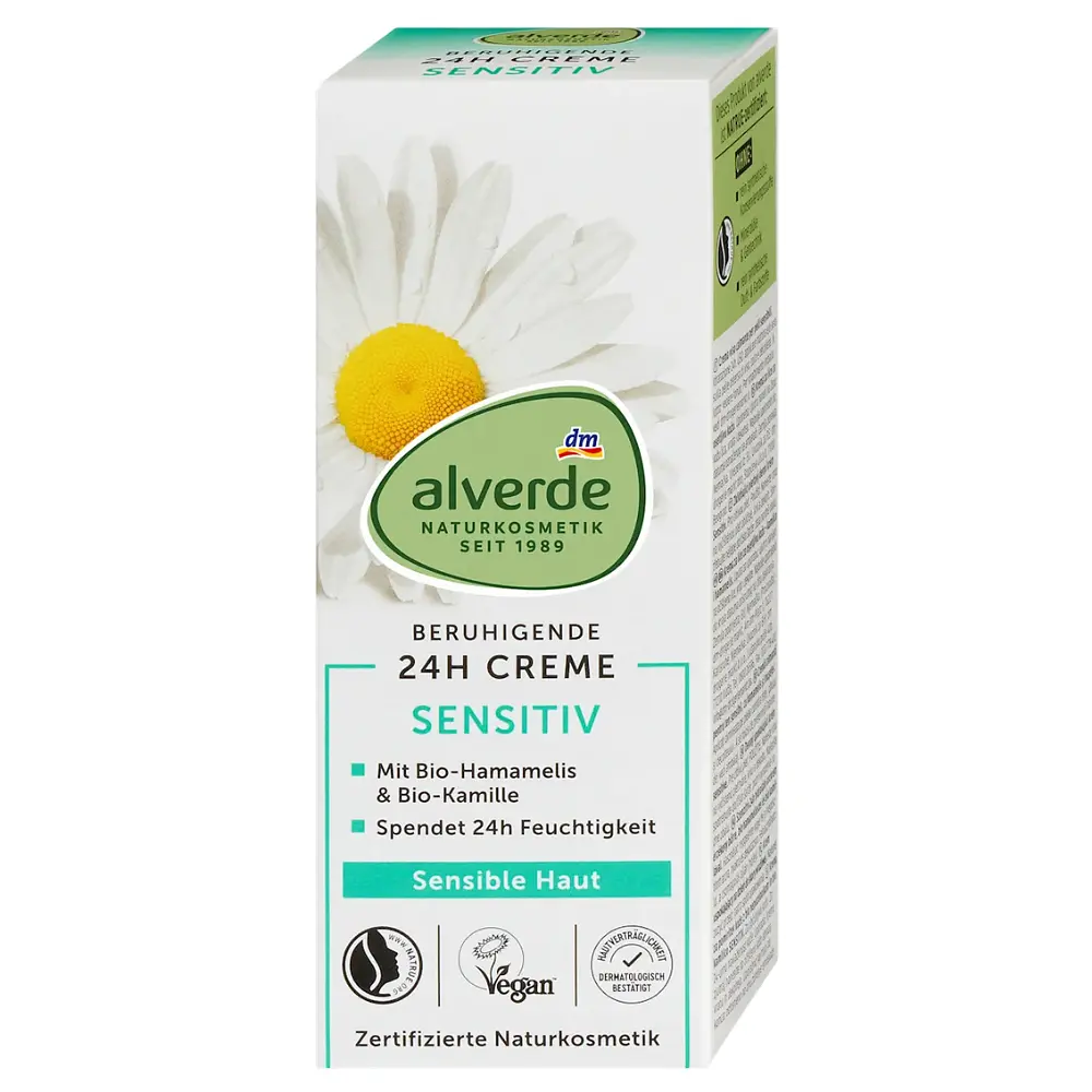 Зволожуючий крем Alverde 24 години для чутливої шкіри з гамамелісом та ромашкою 50 мл - фото 2