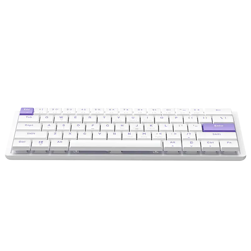 Клавіатура Ajazz NKL61 Wired Red Switch White Purple - фото 3