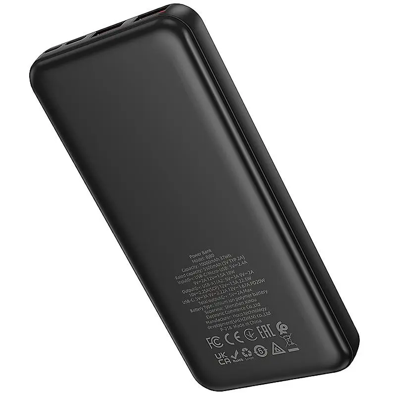 Портативне ЗП Power Bank BJ80 Clever 22.5W+PD20W 10000 mAh Black Borofone teh0029427 - фото 4