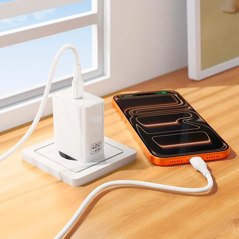 Адаптер мережевий HOCO Source single port PD charger C162A | 1Type-C, 40W/3A, PD/QC| - фото 2