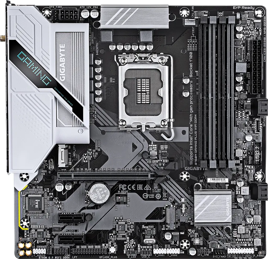 Материнська плата Gigabyte B760M Gaming Plus WiFi DDR4 Socket 1700 - фото 2