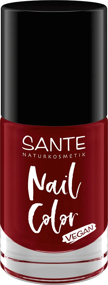 VEGAN-Лак для нігтів Nail Color 07 Redy or Not/Dark Red SANTE 8 мл