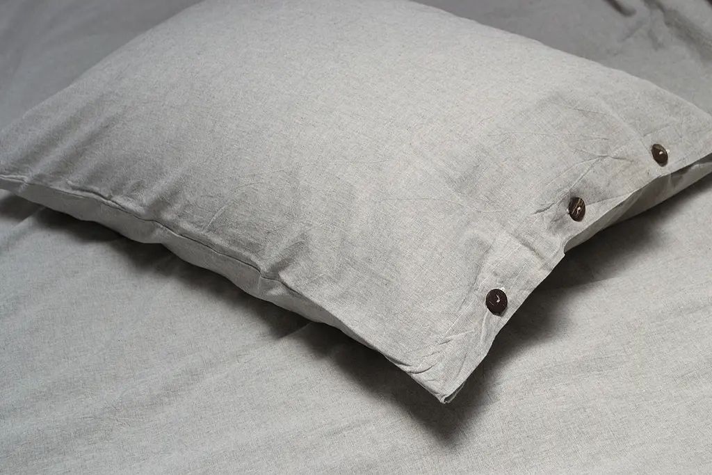 Постельное белье Lotus Home Washed cotton - Solid light antracite семейный - фото 4