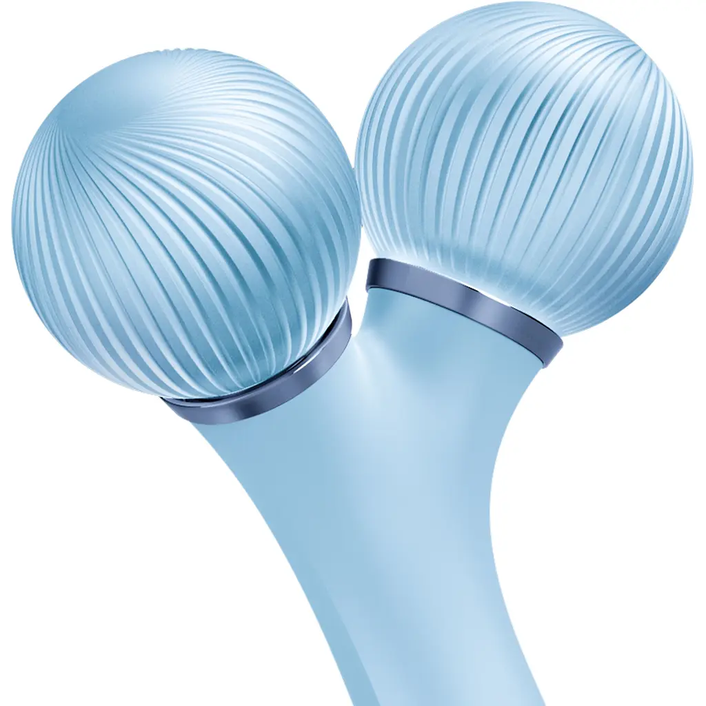 Ролик для лица Geske Sonic Facial Roller электронный звуковой 4 в 1 аквамарин - фото 3