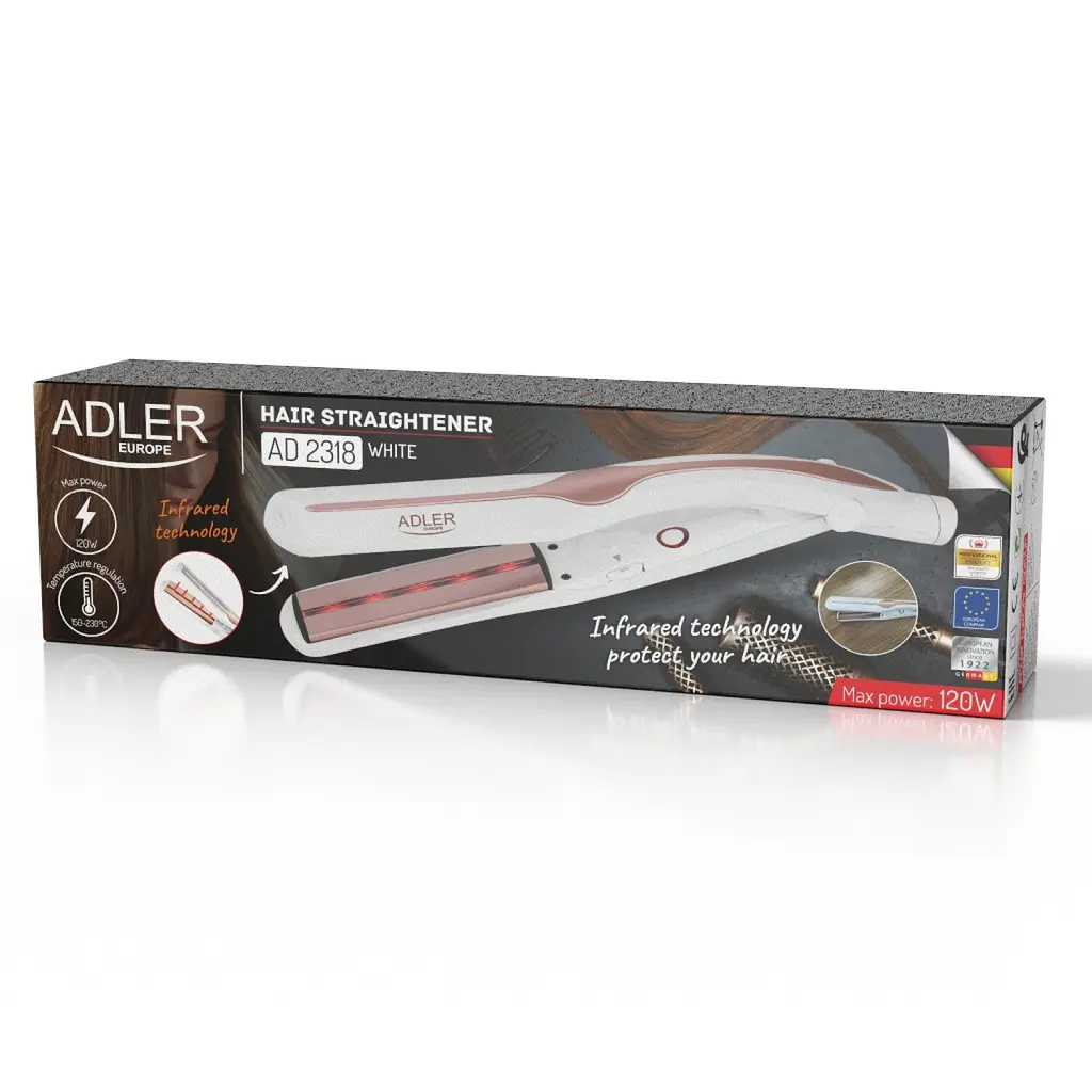 Випрямляч для волосся Adler AD 2318 white - фото 9