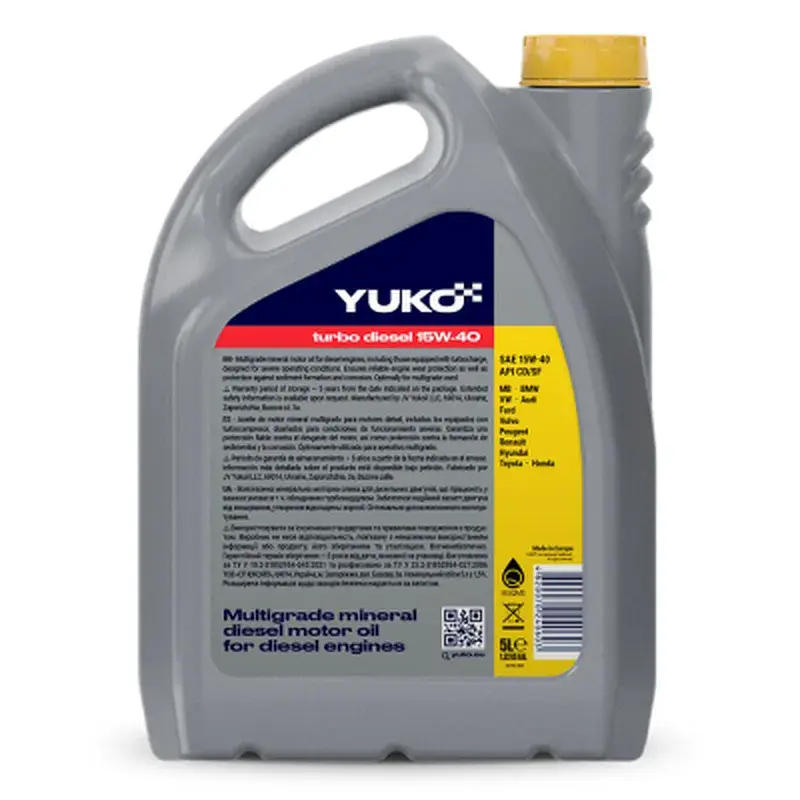 Моторна олива Yuko TURBO DIESEL 15W-40 5л (4820070240603) - фото 2