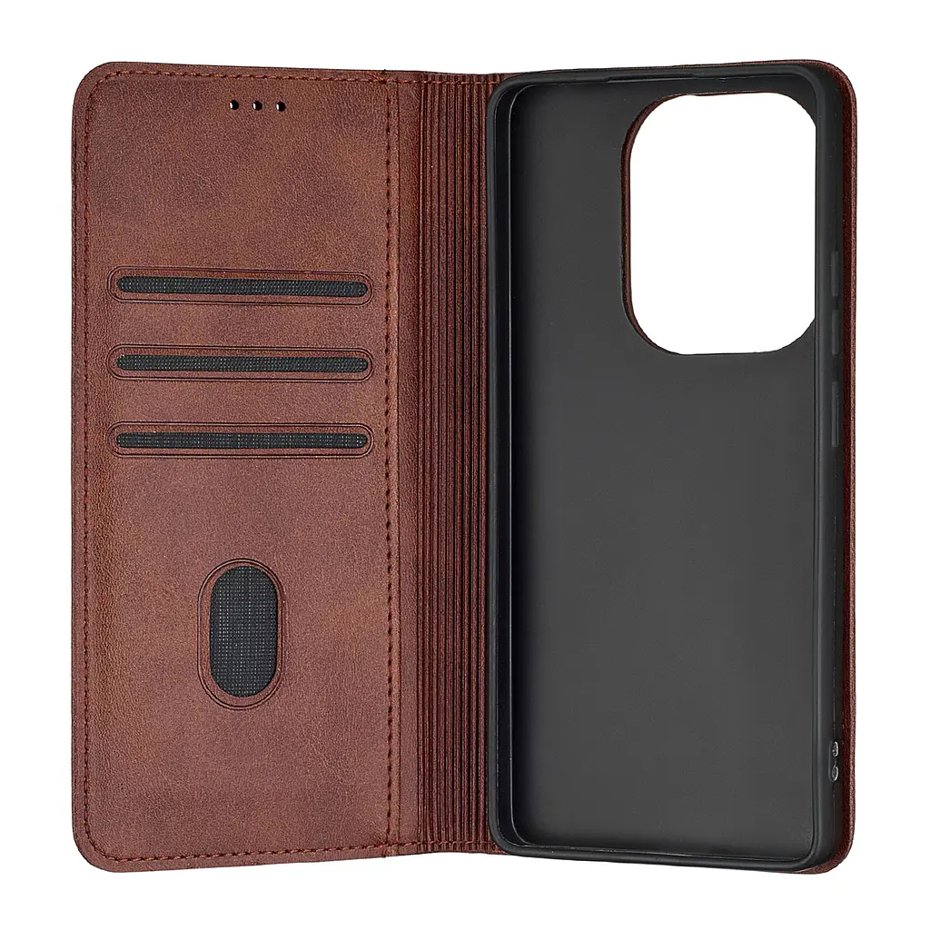 Чохол-книжка Premium Xiaomi Redmi Note 13 Pro 4G/Poco M6 Pro 4G Dark Brown - фото 2