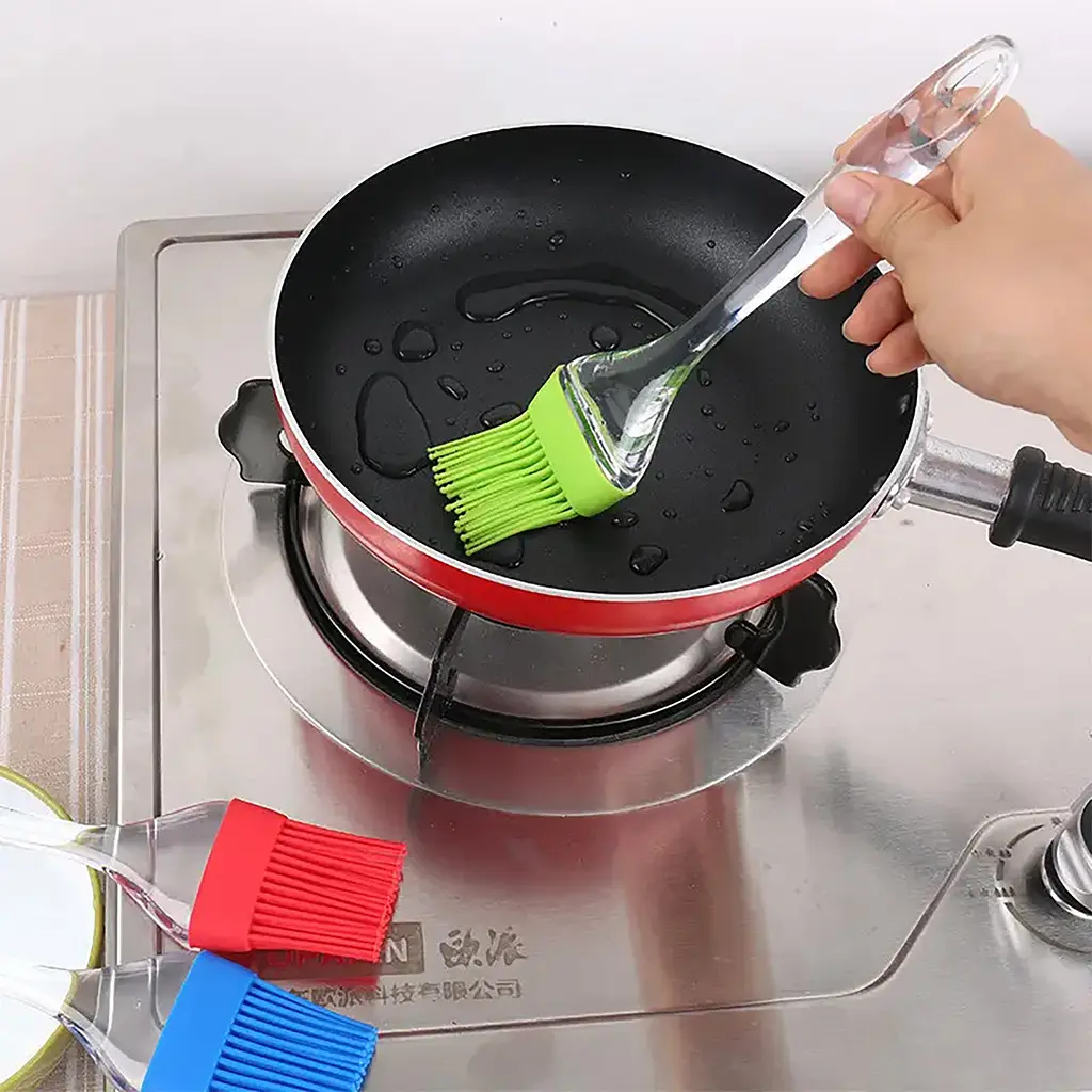 Пензлик кондитерський силіконовий для випікання маленький 17 см, Kitchen Master Салатовий 84746