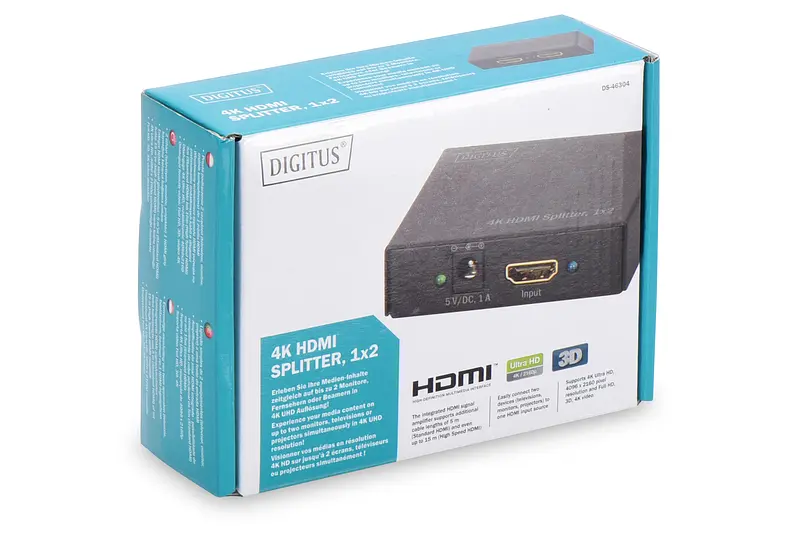 Удлинитель Digitus 4K HDMI Splitter, 2-port teh0013694 - фото 6