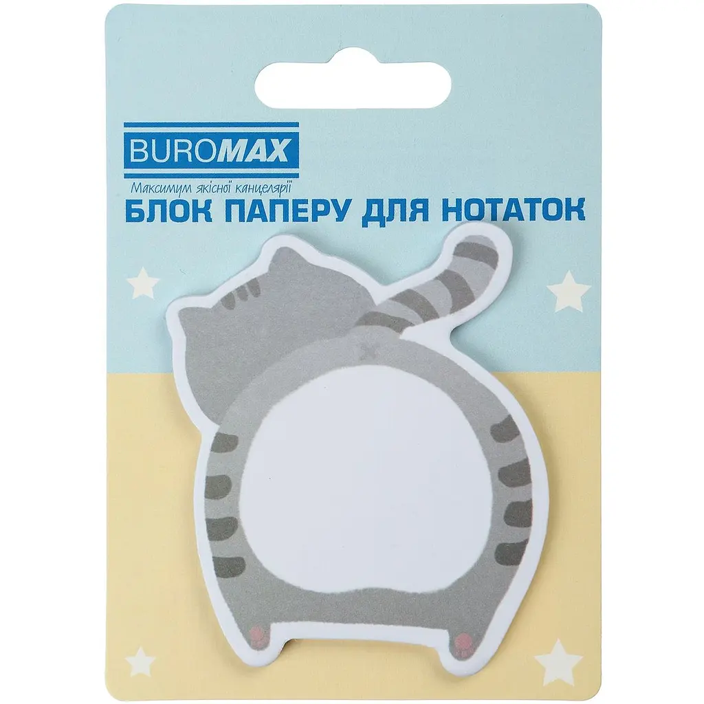Блок паперу для нотаток Buromax Funny Animals з клейким шаром 75х75 мм 30 аркушів в асортименті (BM.2381-76) - фото 2