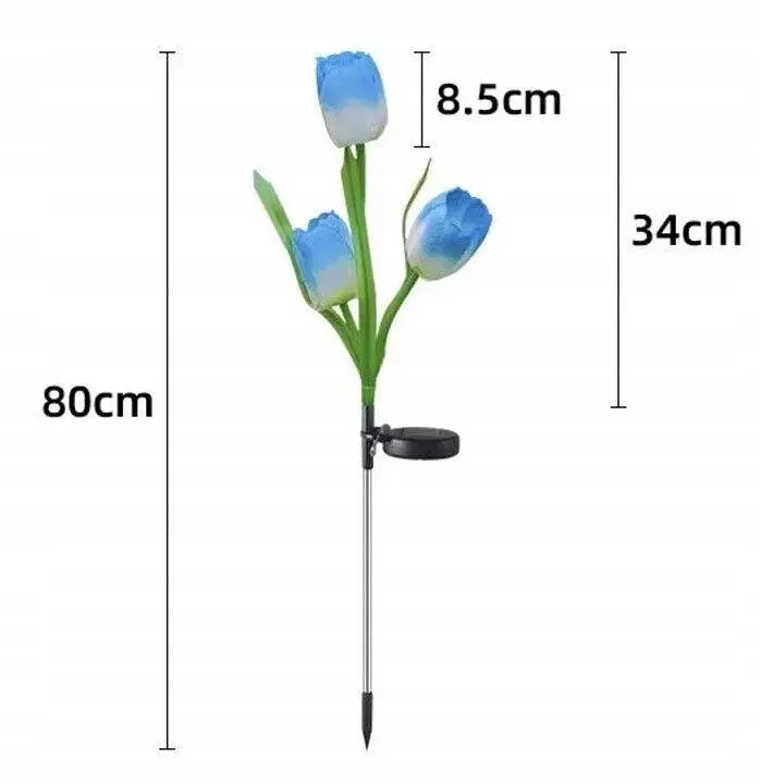 Світильники садові BlueTulip flower на сонячній батареї квіти тюльпани 2 шт - фото 3