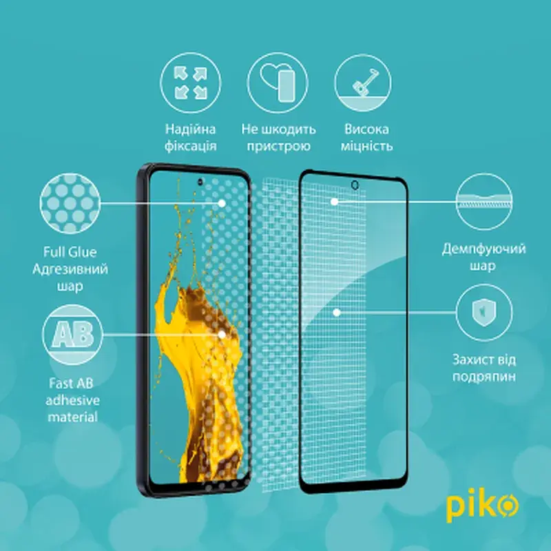 Скло захисне Piko Full Glue MOTO G13/G23/G53 Black (1283126567322) - фото 3