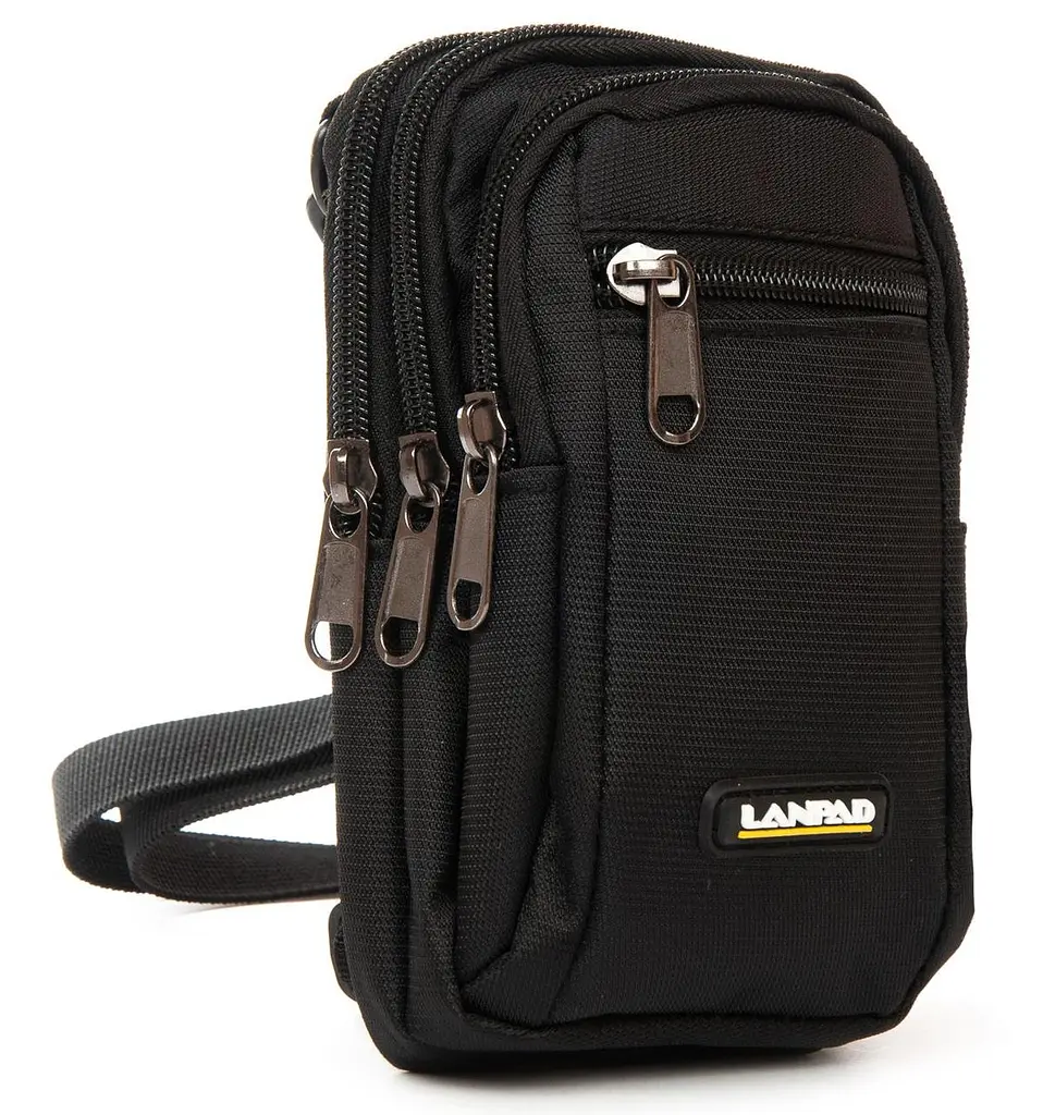 Сумка чоловіча Lanpad тканинна Чорний (LAN6195 black) - фото 3