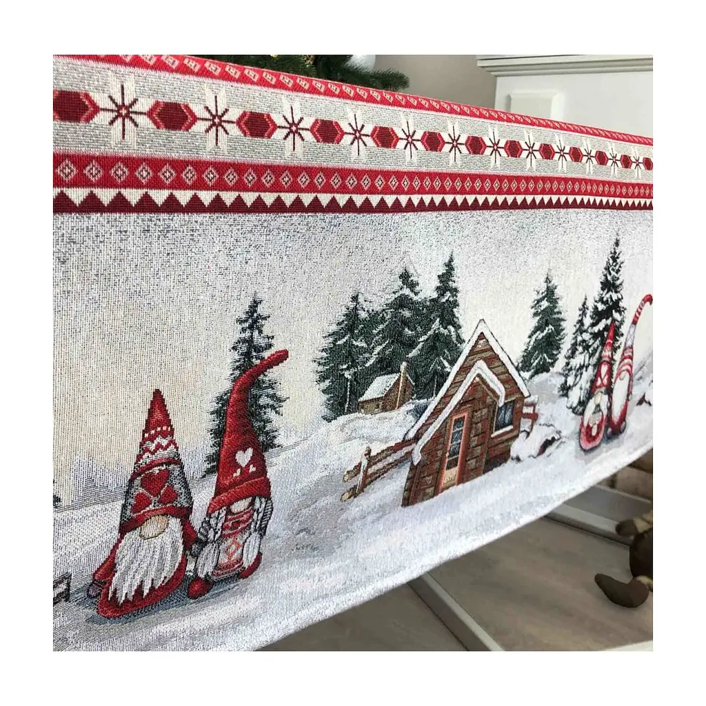 Скатертина Прованс гобеленова Snowfall 135х300 см (23411) - фото 3