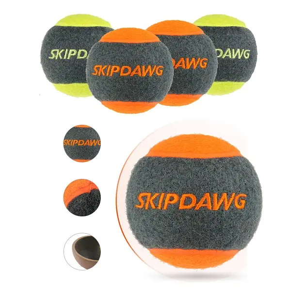 Іграшка для Собак Тенісний М'яч з пищалки SKIPDAWG 4 шт 6,4 см - фото 3