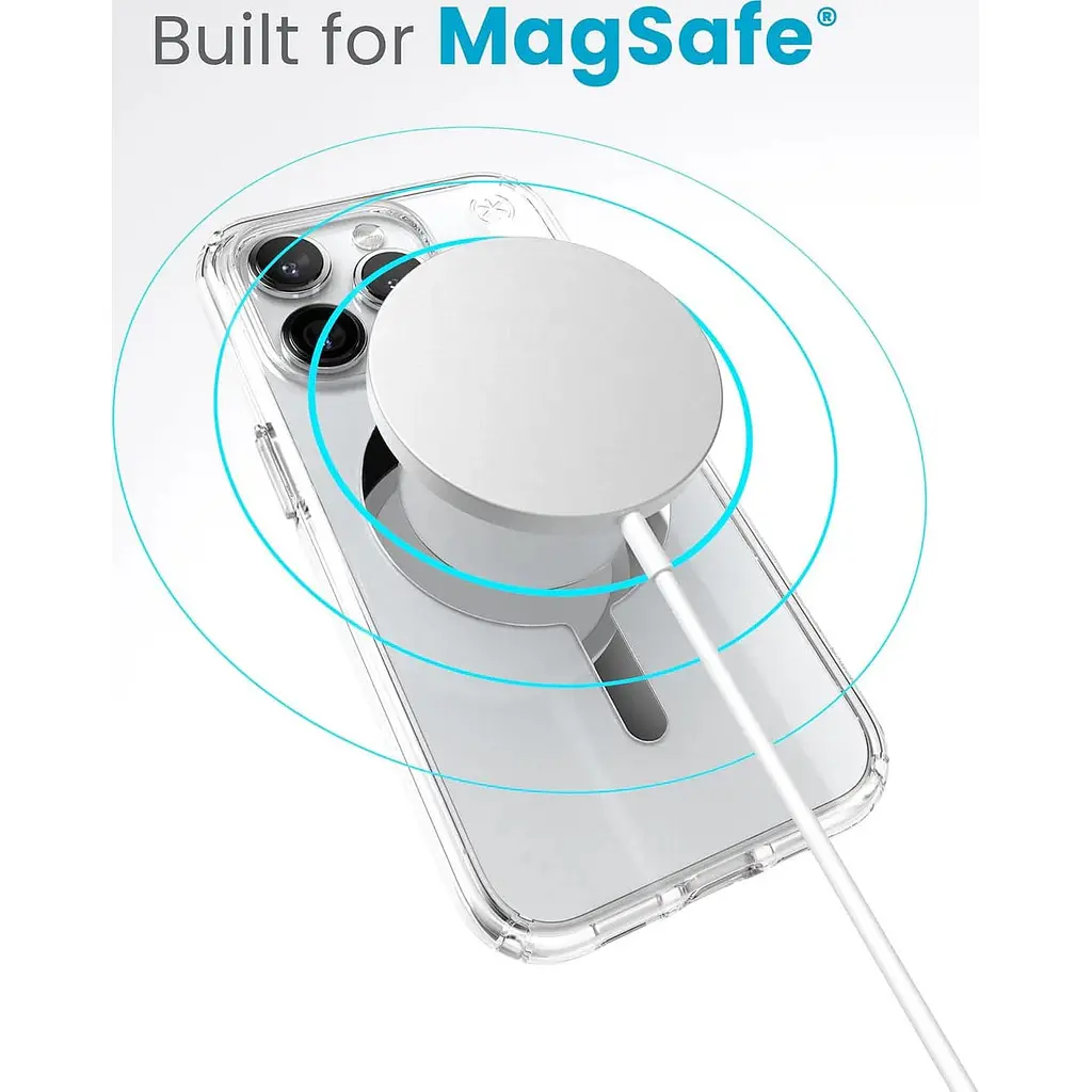 Чохол прозорий протиударний Speck Presidio Clear Case MagSafe для Apple Iphone 15 Pro (6.1") 150559-3240 - фото 6