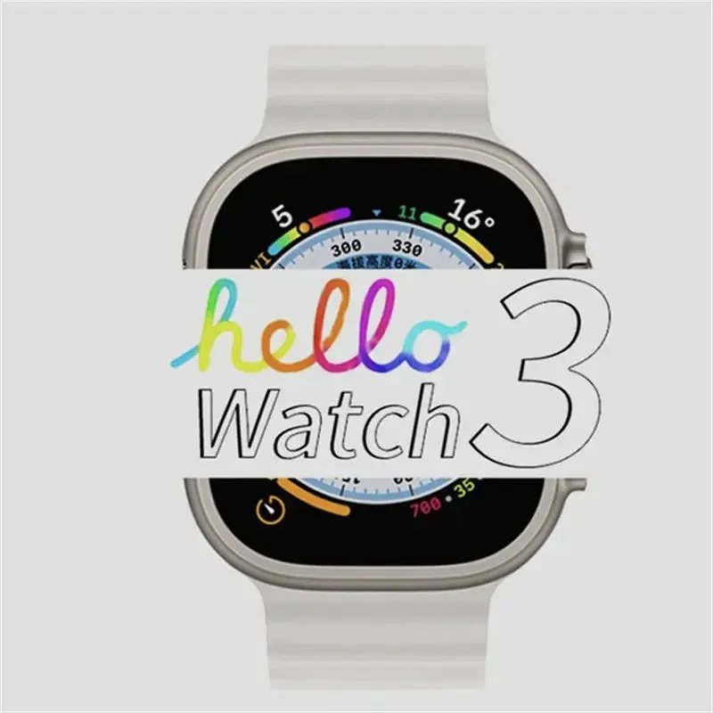 Умные часы Smart Watch Hello Watch 3 Full HD AMOLED 49 мм Белый - фото 2